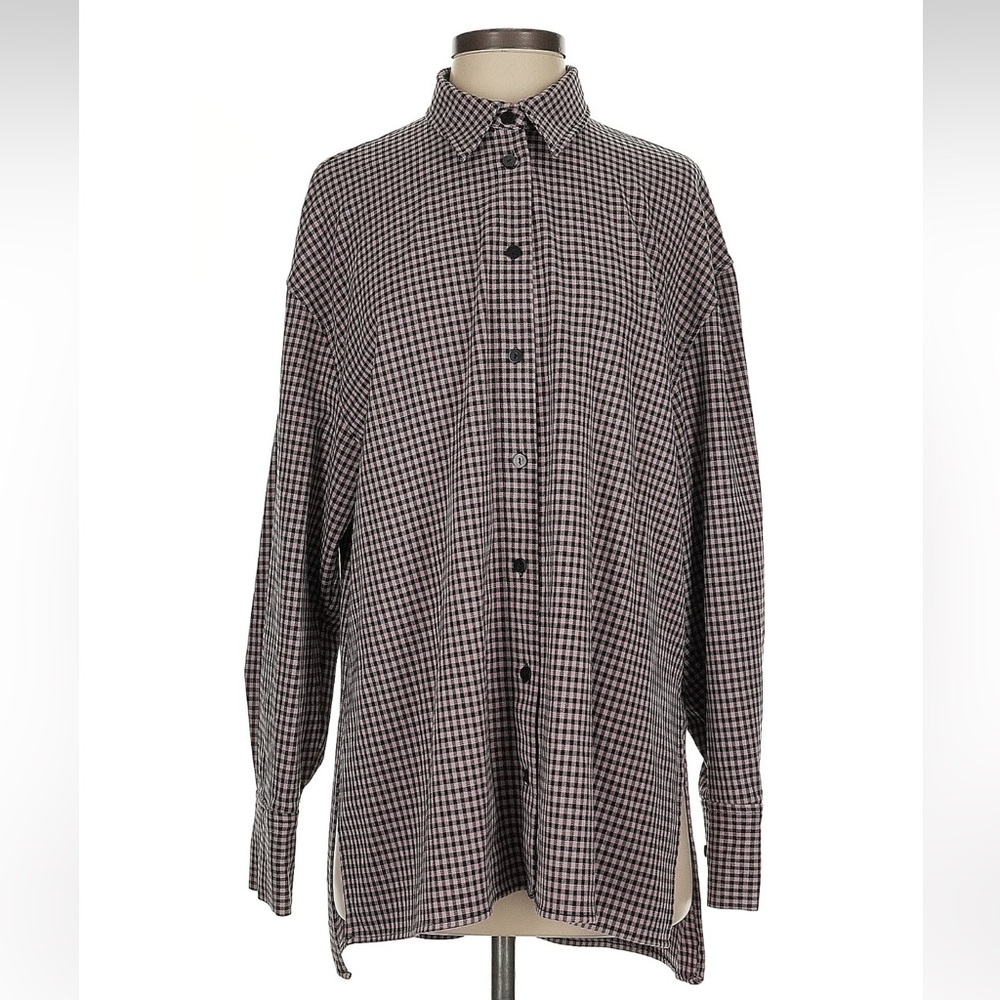 Zara oversized plaid tunic long sleeve